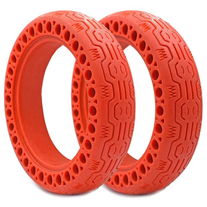 Honeycomb Solid Rubber Tire - Black or Red (Multiple Options)